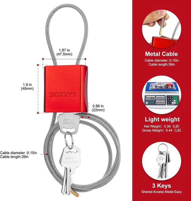 Alt view image 2 of 7 - Cable Locks 3-Pack