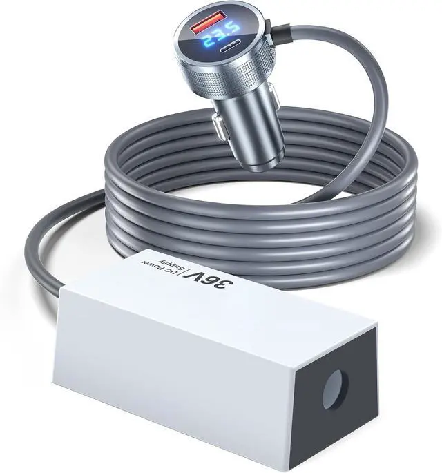 Main image of Starlink Mini Car Adapter, Car Charger 12V/24 to 36V Step Up Converter Starlink Accessories, 1M/3.2ft Mini Cigarette Lighter Adapter for RV Truck/RV/Car, USB-C 45W/USB-A 18W Dual Ports