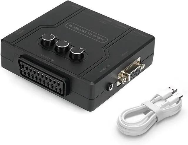 Main image of RGBS/VGA/SCART to Component Adapter - Supports R/G/B Single Channel Color Adjustment, Plug & Play Video Game Converter with No Lag, for Retro Game Console