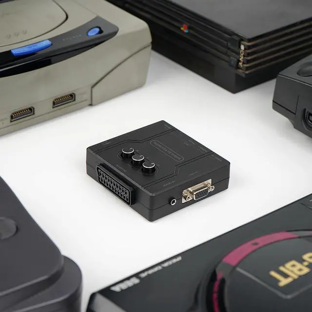 Alt view image 7 of 7 - RGBS/VGA/SCART to Component Adapter - Supports R/G/B Single Channel Color Adjustment, Plug & Play Video Game Converter with No Lag, for Retro Game Console