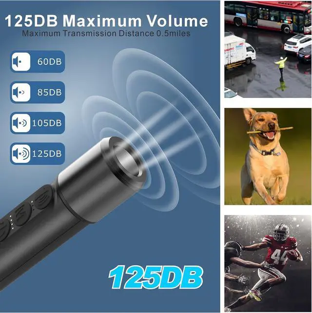 Alt view image 3 of 7 - Electronic Whistle Set of 2-125dB Loud Rechargeable Whistle, Type-C Charging, 4-Level Volume, IPX5 Waterproof for Coaches, Referees, Basketball & Dog Training