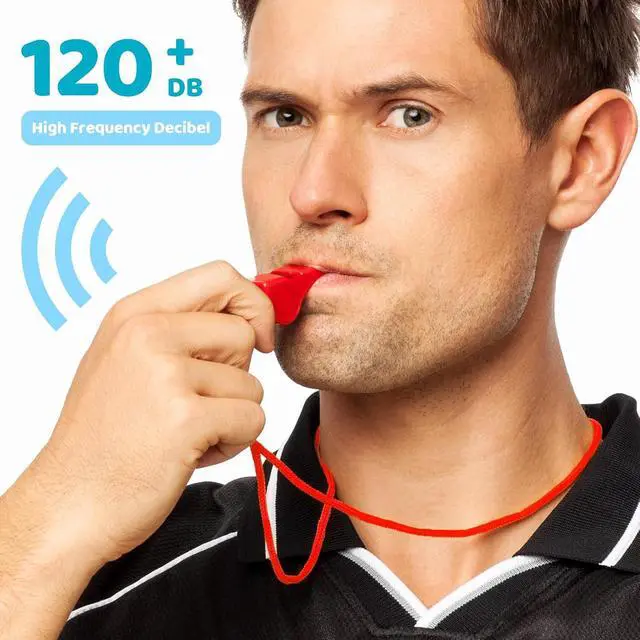 Alt view image 6 of 6 - 144 PCS Plastic Whistle for Coach with Lanyard Loud Crisp Sound Sports Referee Whistle Bulk for Adults Coaches Referees Teachers Officials Polices School Emergency Dog Training Lifeguard