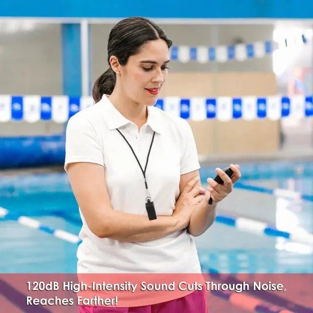 Alt view image 4 of 6 - Whistles Sports Whistles with Lanyard Loud Crisp Sound Pealess Whistles for Referees Coaches and Lifeguards