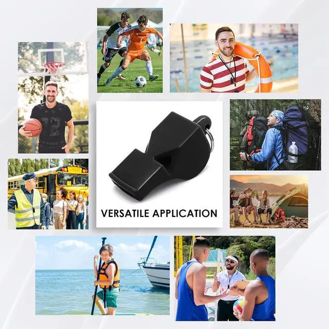Alt view image 5 of 6 - Whistles Sports Whistles with Lanyard Loud Crisp Sound Pealess Whistles for Referees Coaches and Lifeguards