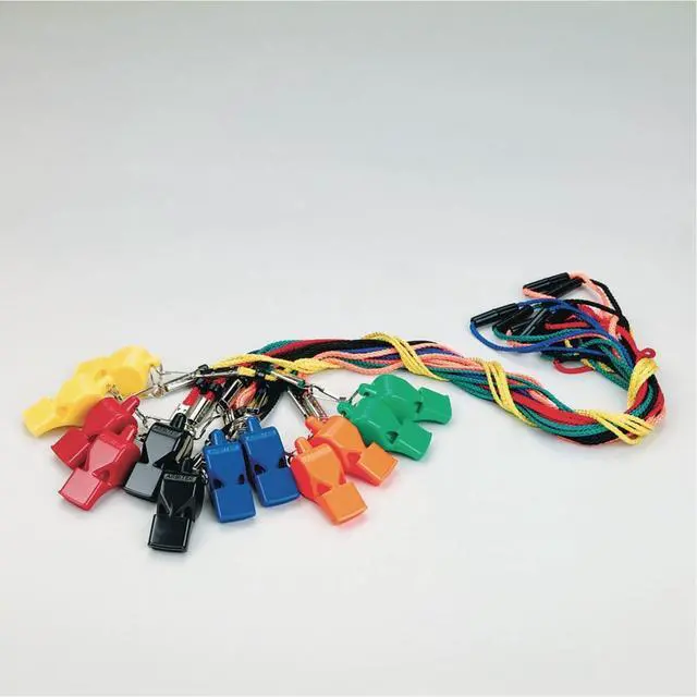Alt view image 2 of 4 - Arbiter Pealess Whistles with Breakaway Lanyards, 12-Pack, Loud ABS Plastic Referee & Coach Whistles for Sports Officials, PE Teachers, Schools, Camps & Lifeguards