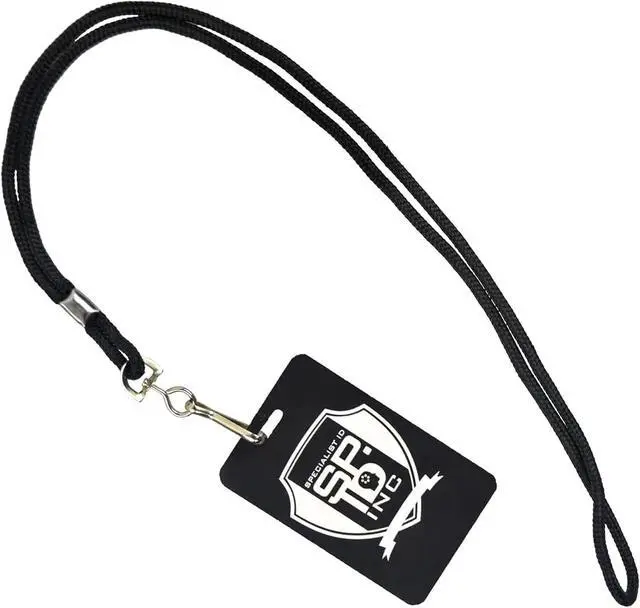 Alt view image 6 of 7 - 100 Pack - Black Lanyard with Swivel Hook - Basic, Round, Thin Braided Non-Breakaway Neck Strap Cord for School Name Tag, Office I'd Card, Keychain, Referee Whistle and More