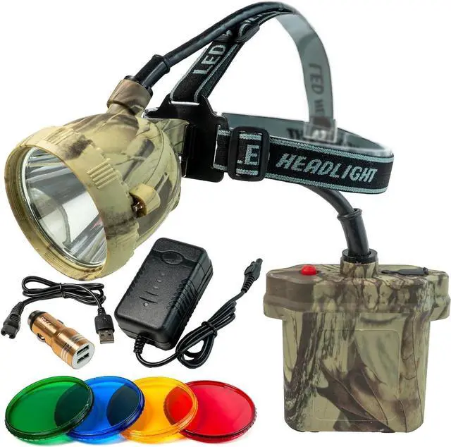 Main image of Coon Hunting Lights,Camo LED Hunting Headlamp with 6 Lighting Modes, 4 Powerful LEDs, Rechargeable Headlight Waterproof for Coon, Coyotes, Hog, Predators