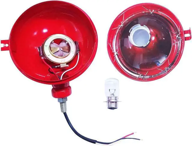 Alt view image 4 of 7 - Red Tractor Headlights Assemblies Headlamp Lights 12v Bulbs compatible with David Brown 700 800 900 1200 1400 Ford 2000,3000 9N, 2N, 8N, NAA, MF 35 35X 65 765