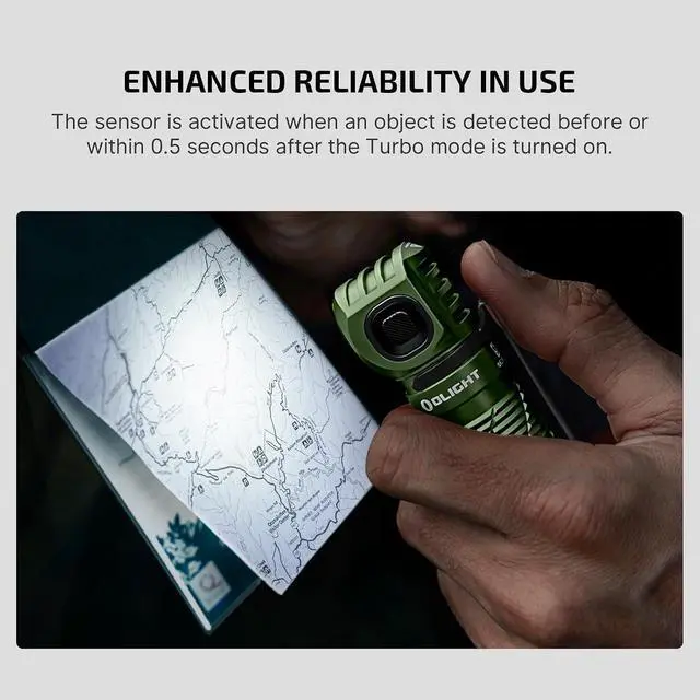 Alt view image 6 of 7 - Perun 3 Rechargeable Headlamp Flashlight, 3000 Lumens LED Headlight with Red Light, Waterproof Head Lamp with Headband for Outdoor Camping, Hiking, Working (OD Green)
