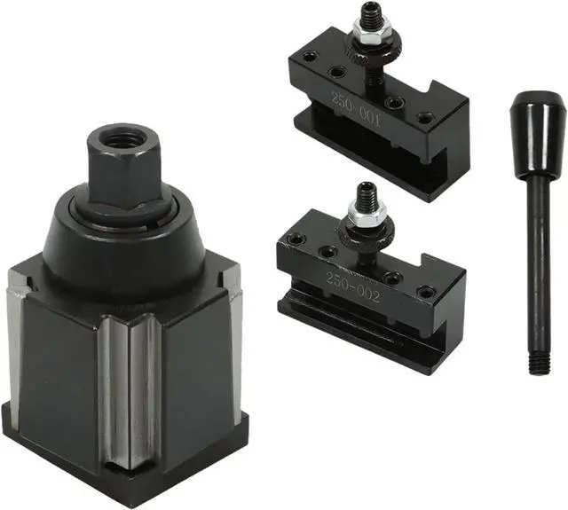 Main image of 3Pcs OXA Wedge Type Tool Post Set 250-000 Quick Change Tool Post 250-001 and 250-002 Quick Change Tool Post Holder Fit for lathe