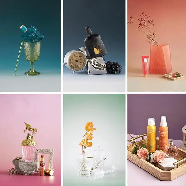 Alt view image 3 of 6 - Photography Backdrop Product Photo Background: Small Size Paper Backdrops kit for Tabletop Food Jewelry Mini Items Pictures Photoshoot.(Gradient Color 6pcs/12pattern 22x34inch)