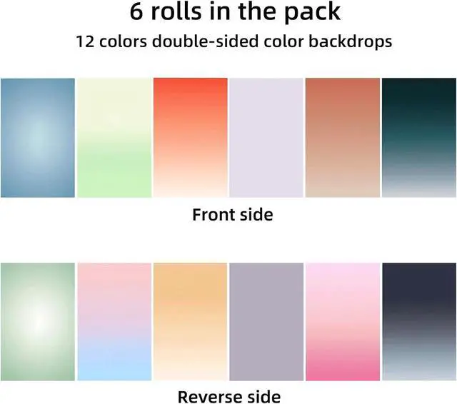 Alt view image 4 of 6 - Photography Backdrop Product Photo Background: Small Size Paper Backdrops kit for Tabletop Food Jewelry Mini Items Pictures Photoshoot.(Gradient Color 6pcs/12pattern 22x34inch)