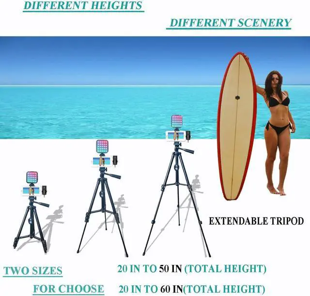 Alt view image 2 of 7 - for iPhone Vlogging Kit, Vlogging Kit for Andriod Phone with Two Tripods RGB Light Lavalier Microphone Remote for YouTube Tiktok Content Creator