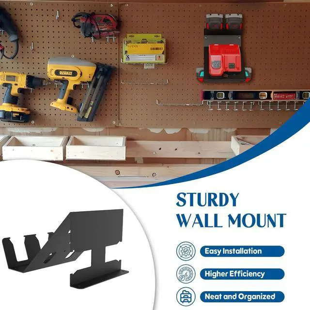 Alt view image 3 of 7 - 2-Pack Wall Mount for Milwaukee M18 Battery and M12-18 C/FC Charger