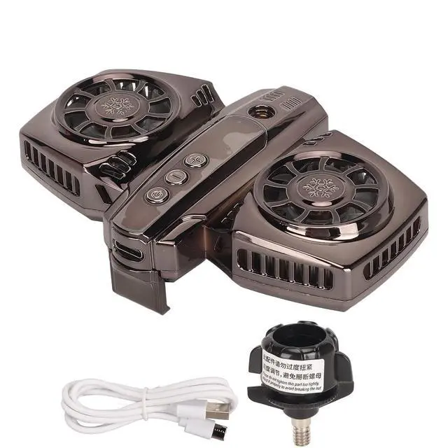 Alt view image 7 of 7 - Cell Phone Cooler, Low Noise Cellphone Radiator with Dual SemiConductor Cooling Chip, Mobile Phones with Width of 2.6 to 3.5in for Live Streaming, Outdoor Vlog, Gaming