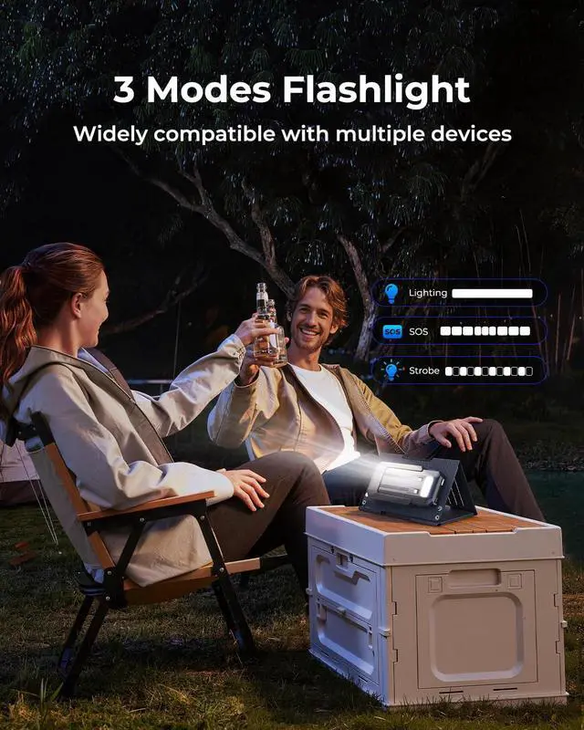 Alt view image 5 of 7 - 2-in-1 Solar Charger Power Bank, 15W Portable Solar Panel