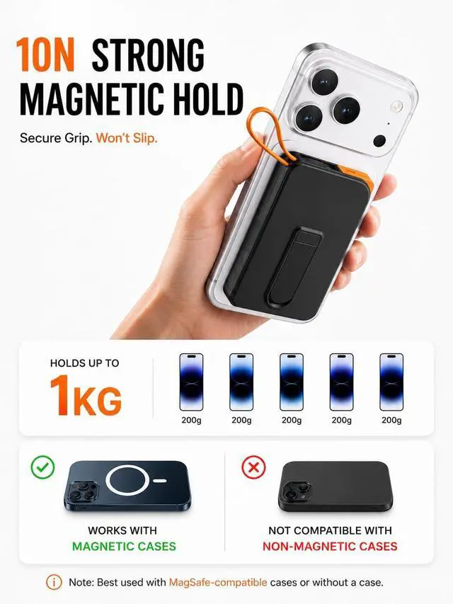 Alt view image 4 of 7 - for Magsafe Power Bank iPhone, Magnetic Portable Charger 10000mAh