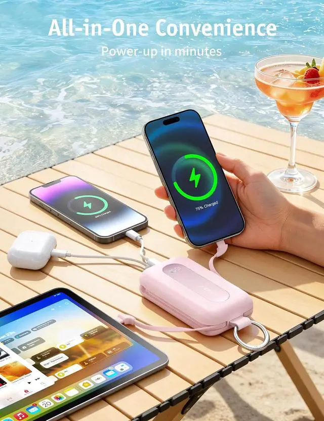 Alt view image 2 of 7 - CharmGo Portable Charger 20000mAh 30W Power Bank 4 in 1 Battery Pack