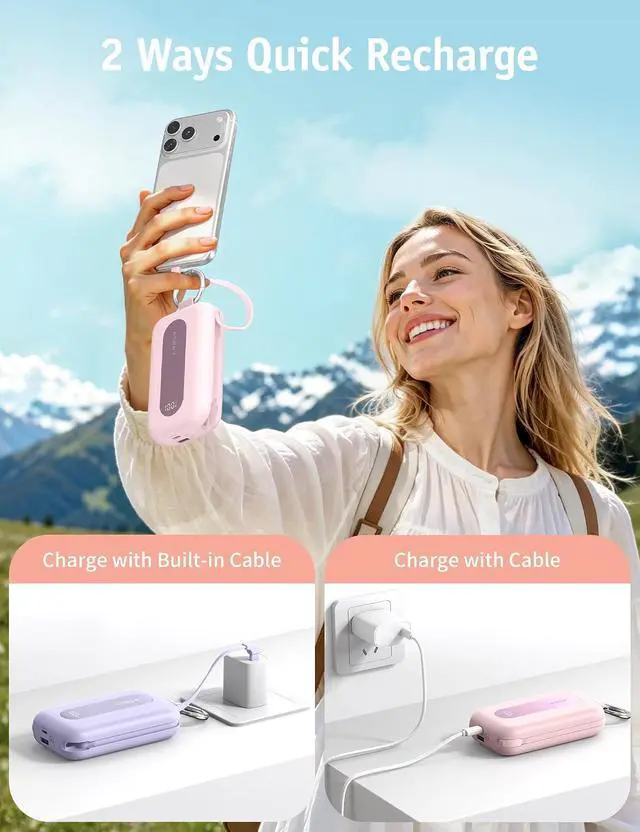 Alt view image 7 of 7 - CharmGo Portable Charger 20000mAh 30W Power Bank 4 in 1 Battery Pack