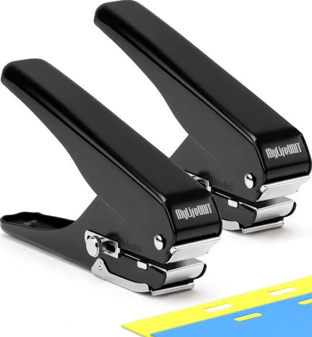 Main image of 2-Pack Badge Hole Punch, Slot Puncher for Id Card, PVC Slot and Paper, Heavy-Duty Hole Punch for Pro Use