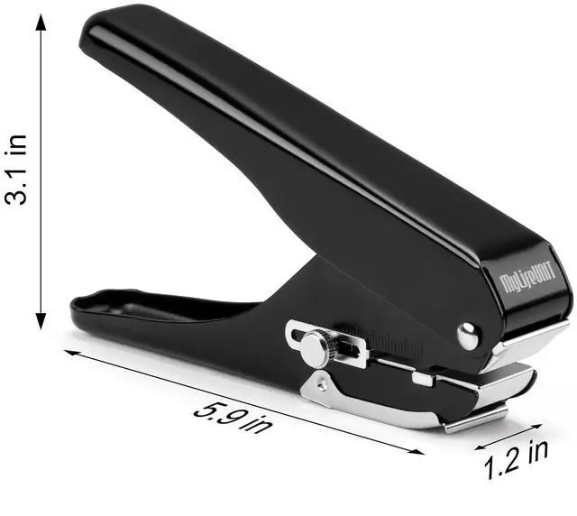 Alt view image 2 of 7 - 2-Pack Badge Hole Punch, Slot Puncher for Id Card, PVC Slot and Paper, Heavy-Duty Hole Punch for Pro Use