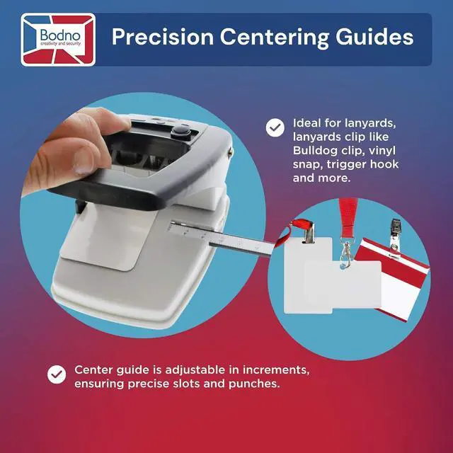 Alt view image 3 of 7 - 3-in-1 ID Badge Slot Punch for ID Cards (Works with All PVC Cards and ID Card Printers) (Black, 3 in One)