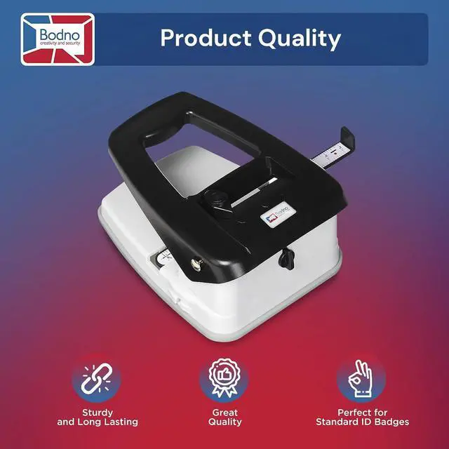 Alt view image 4 of 7 - 3-in-1 ID Badge Slot Punch for ID Cards (Works with All PVC Cards and ID Card Printers) (Black, 3 in One)