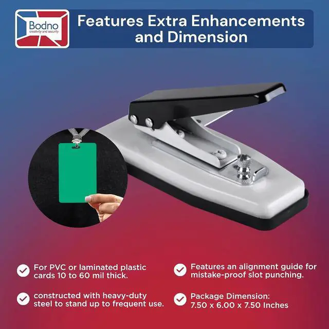 Alt view image 5 of 7 - Hand held ID Card Slot Punch (Works with All PVC Cards and ID Card Printers)
