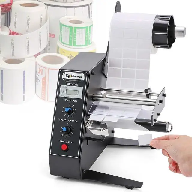 Main image of Automatic Label Dispenser Sticker Roll Dispenser for Logistics Office Home, 1-8m/min Speed Adjustable, Length 0.12-5.9" Width 0.16-5.5", Auto Sensing&Counting, Max Roll Dia. 9.8"