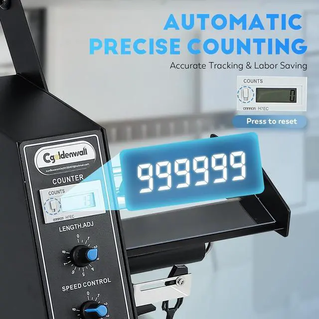 Alt view image 4 of 7 - Automatic Label Dispenser Sticker Roll Dispenser for Logistics Office Home, 1-8m/min Speed Adjustable, Length 0.12-5.9" Width 0.16-5.5", Auto Sensing&Counting, Max Roll Dia. 9.8"