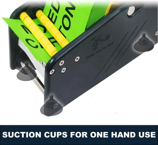Alt view image 6 of 7 - MDJ by Excell Manual Label Sticker Dispenser with 4 Suction Cups Base for Tabletop, Adjustable Holder for Multiple Rolls for Office, Home, School, Warehouse, Easy Peel Off, Fits up to 3" Wide Labels