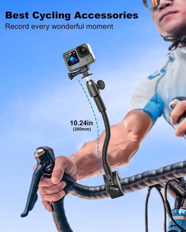 Alt view image 2 of 7 - Gooseneck Clamp Camera Mount, Flexible Gopro Clamp Mount Kit
