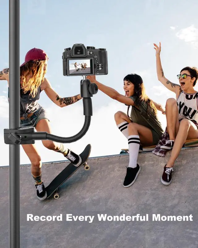 Alt view image 3 of 7 - Gooseneck Clamp Camera Mount, Flexible Gopro Clamp Mount Kit