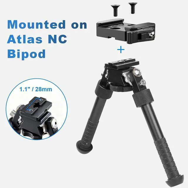 Alt view image 4 of 7 - AP40 Picatinny to Arca Adapter Mount, 6061-T6 Aluminum CNC Arca Swiss Dovetail Quick Release Clamp with Lever Release for Atlas NC & Picatinny Bipod, Tripod Ball Head