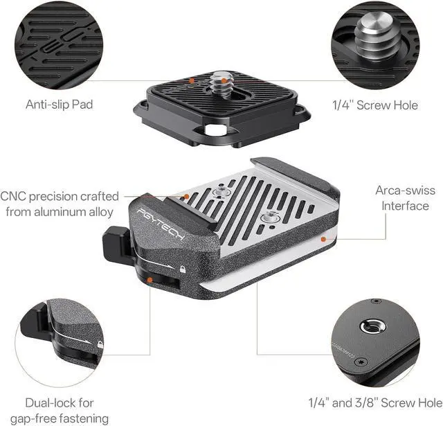 Alt view image 2 of 7 - Quick Release Plate & Clamp V2 Arca Swiss Camera Mount Adapter