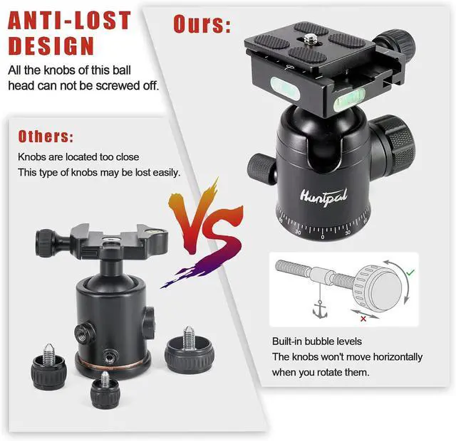 Alt view image 3 of 7 - 36mm Ball Head Tripod Mount for Gun Rifle Shooting Sticks
