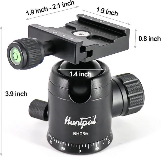 Alt view image 4 of 7 - 36mm Ball Head Tripod Mount for Gun Rifle Shooting Sticks