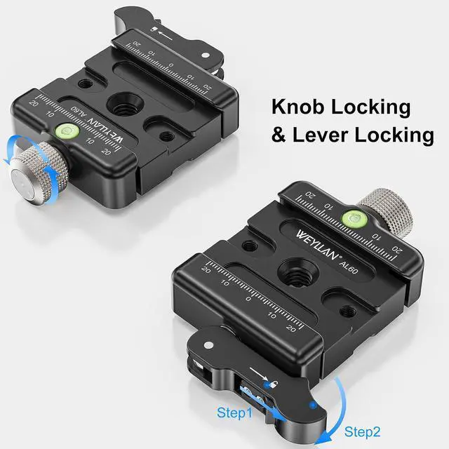 Alt view image 5 of 7 - Arca Swiss Lever Lock Clamp for Magpul Mlok Bipod, Camera Quick Release Clamp Mlok Rail AL60 All Metal Quick Release Plate Adapter for Tripod Ball Head, Knob Locking & Lever Locking
