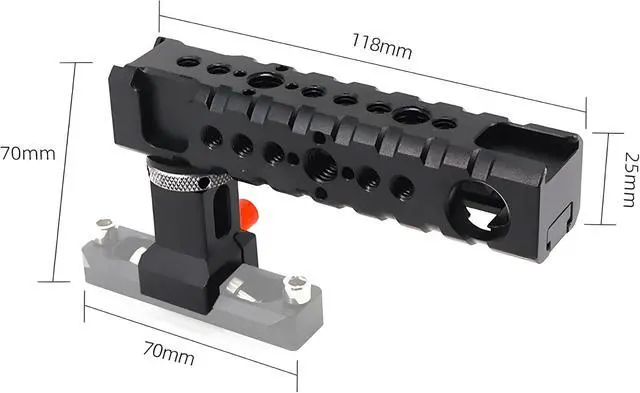 Alt view image 4 of 7 - Carry Handle Bar with 20mm Mount NATO Top Lifting Grip Handle