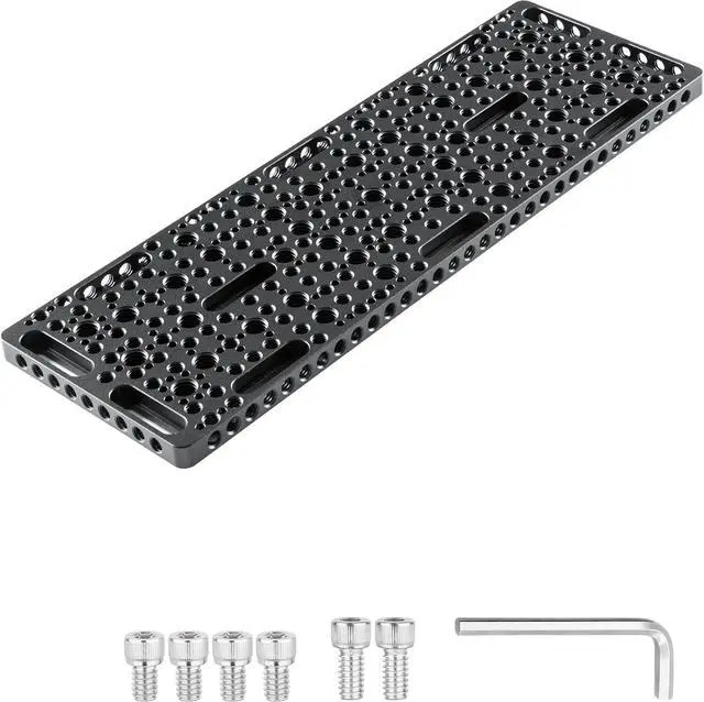 Main image of CP3010 Multi-Functional Cheese Plate with 1/4" & 3/8" Threads, Expansion Mounting Switching Cheese Plate, Installing Cheese Board Camera Cage On Guide Rail Block(11.8" x 3.9" x0.39")
