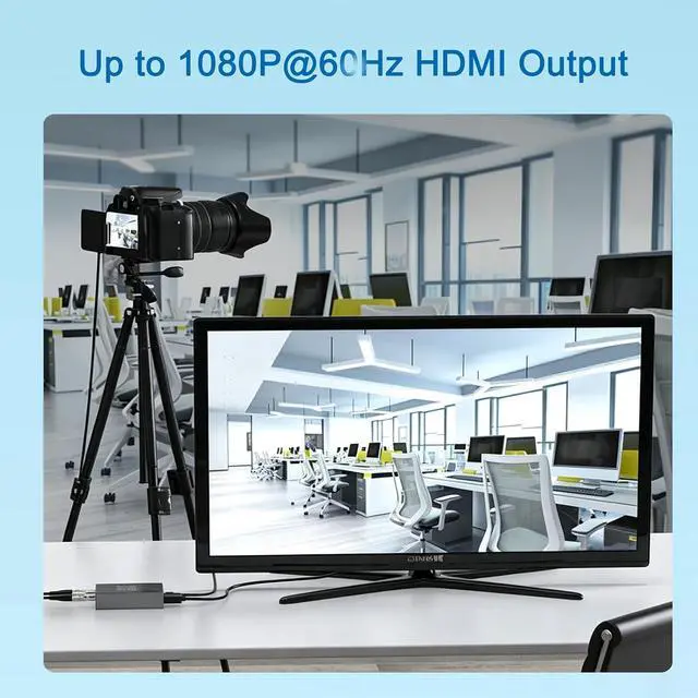 Alt view image 3 of 7 - SDI to HDMI Converter with SDI Loop Out, 3G-SDI/HD-SDI/SD-SDI to HDMI Adapter Auto Format Detection for Camera Monitor Projector (Grey)