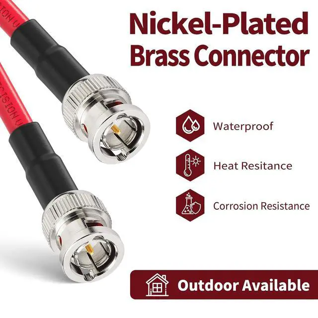 Alt view image 2 of 7 - 3G/6G/12G SDI Cable 3ft Belden 1694A 75 Ohm BNC Video Cord 2-Pack