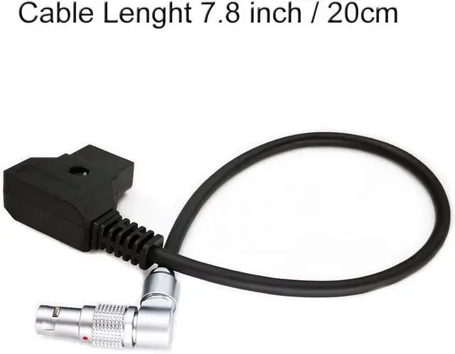 Alt view image 6 of 7 - Teradek SmallHD ARRI RED Flexible Power Cable D-tap to Rotatable 0B 2-Pin Male Right Angle, Gold Mount V-Mount Dtap to Teradek Bolt, Z CAM