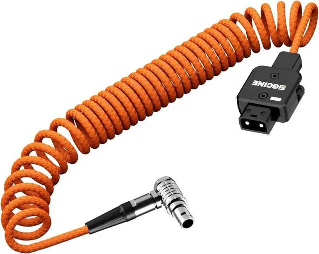 Alt view image 2 of 7 - DT-LM D-Tap to LM 2-Pin Male Coiled Power Cable for RED/for ARRI