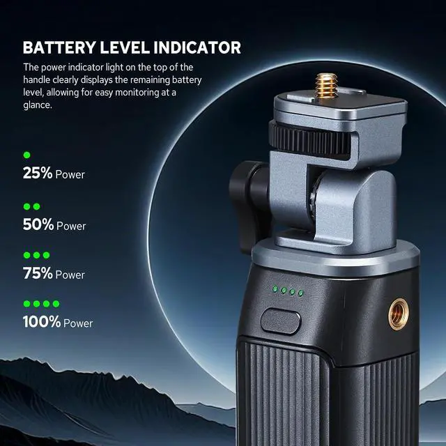 Alt view image 6 of 7 - BG02 Battery Grip, 14.4V 6600mAh Battery Handle, with D-Tap USB-C Cable and Adapter, Flash Handgrip AD200 AD200Pro AD200ProII AD300Pro AD300ProII, for ML60IIBI ML100BI ML100R LED Light