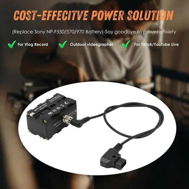 Alt view image 4 of 6 - D-Tap to NP-F570 Dummy Battery,Double-Sided NPF 550/770/970 Battery Coiled Cable with Type-C Port Power 3 Devices Compatible with LED Light, Feelworld,Atomos Ninja/Shinobi Monitor/Transmitter etc