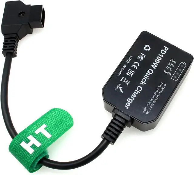 Alt view image 4 of 6 - D-Tap to USB-C PD 100W Power Converter Adapter for Sony DSLR Camera Monitor Phone Laptop, Type C, 12-16.8V V-Lock Gold Mount Battery, Bidirectional