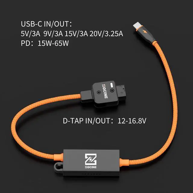 Alt view image 4 of 7 - DT-PD D-Tap to USB-C PD Bidirectional Charger Cable 65W