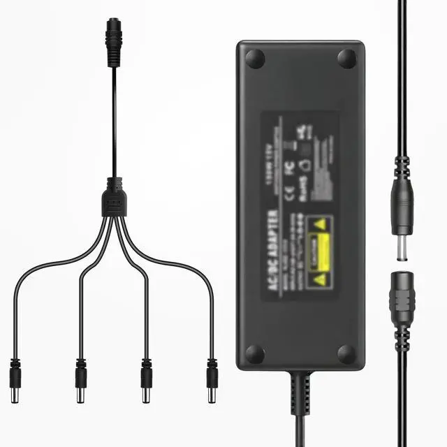 Alt view image 5 of 7 - DC 1 Female to 4 Male Output Power Splitter Cable 31 Pcs 1 to 4 Way Plug DC CCTV Camera Power Splitter Cable Y Adapter for CCTV Security Cameras and LED Strip Lights