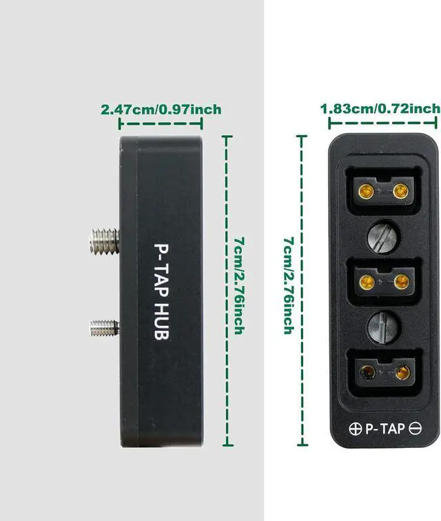 Alt view image 2 of 6 - Alvins Cables D-tap Splitter P-Tap HUB Cable Dtap Male to 3 Port D tap Female Splitter Coiled Cable with Screw Threads for ARRI RED Z CAM Cameras TILTA Steadicam IDX V-Mount Battery